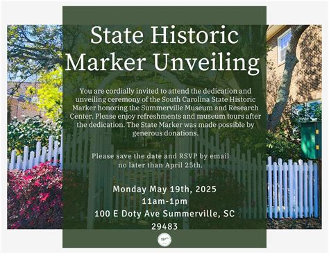 South Carolina State Historic Marker Unveiling Dedication, 100 East ...