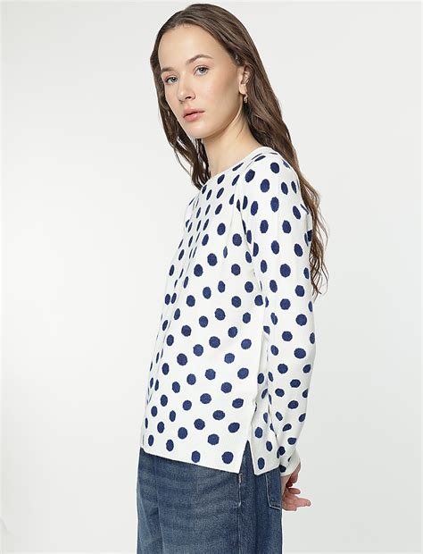 Buy Pure Acrylic Polka Dots Jumper at Marks & Spencer