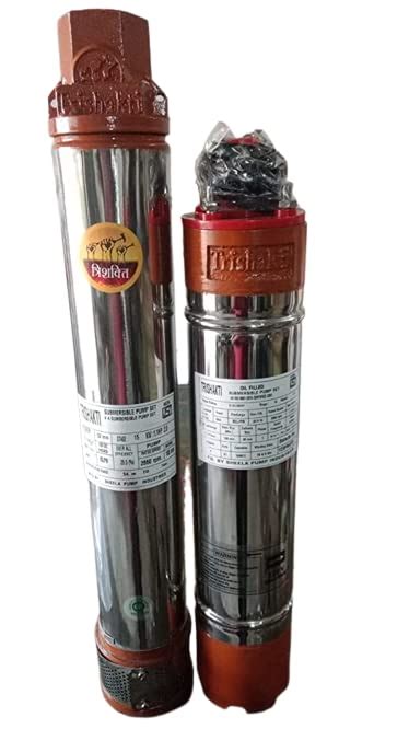 Trishakti Submersible Pump 1-5 hp motor 12 Stage pump Borewell, ISI ...