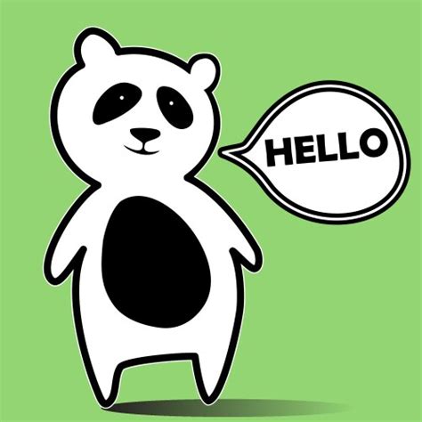Image result for Cartoon Panda Hello