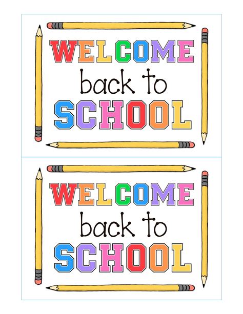 Free Printable Welcome Back Sign Templates [PDF, Word]