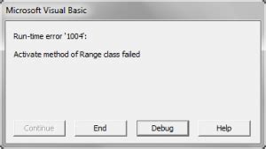Visual Basic Runtime Error 1004 的图像结果