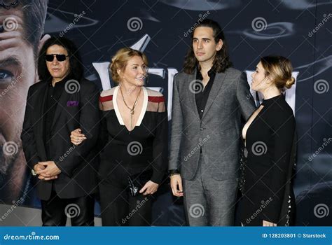 Gene Simmons, Shannon Tweed, Nick Simmons and Sophie Simmons Editorial ...