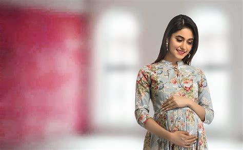 Buy ANAYNA Women's Cotton Maternity Dress (Medium) Grey at Amazon.in