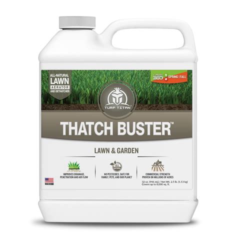 Turf Titan Thatch Buster Natural Lawn Aerator And Grass Dethatcher ...