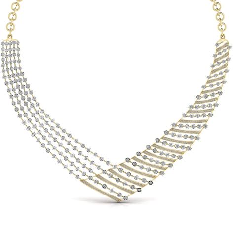 Buy Multi Layered Lab Grown Diamond Necklace Online | Ivana Jewels
