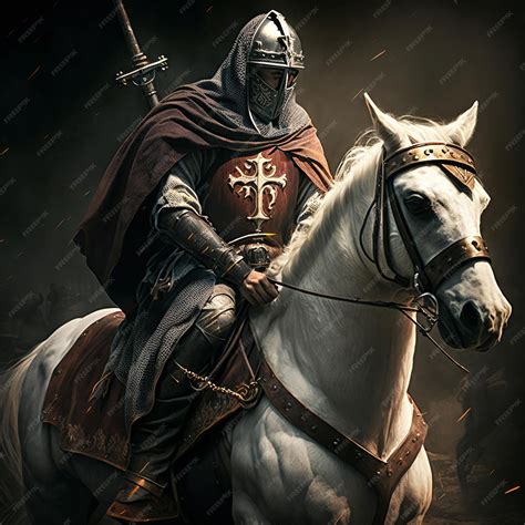Premium Photo | Medieval knight on a horse in armor neural network ...