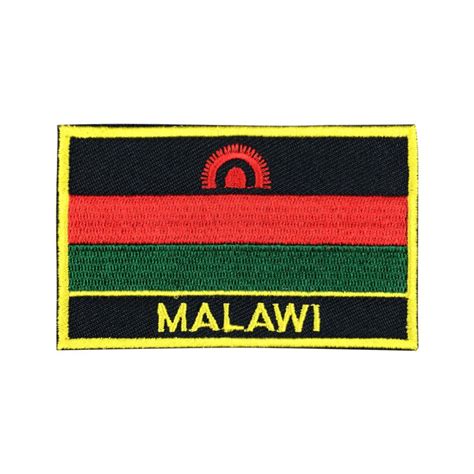 Malawi Flag Patch/International Embroidered Sew-On Travel Patches ...