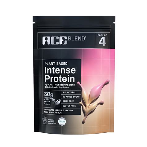 Ace Blend INTENSE 30G A-Grade Plant Protein | Pack of 4 Flavours ...