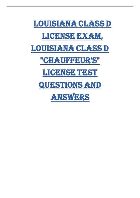 Image result for Class D License Test