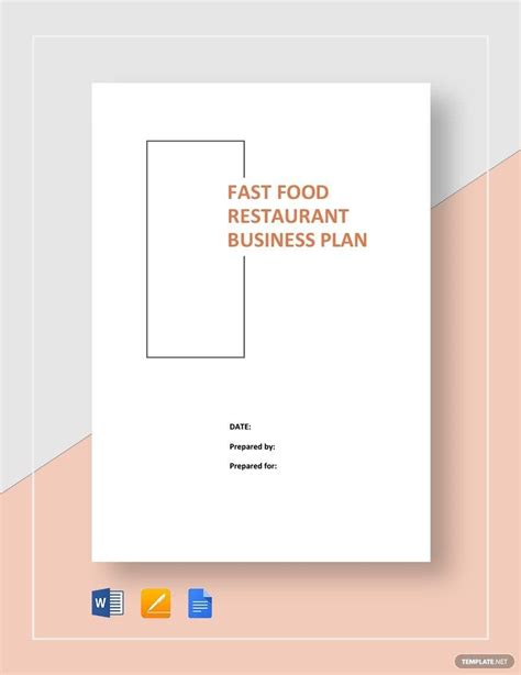 Restaurant Business Plan Template 的图像结果