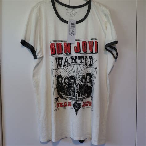 NWT TORRID Vinyl Icons BON JOVI Dead Or Alive Graphic Print T Shirt ...