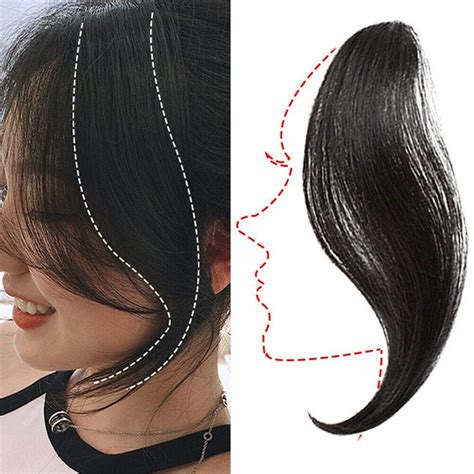 VIVIAN Forehead Bangs Clip Synthetic Hair Bangs Long Side Bangs Hair ...