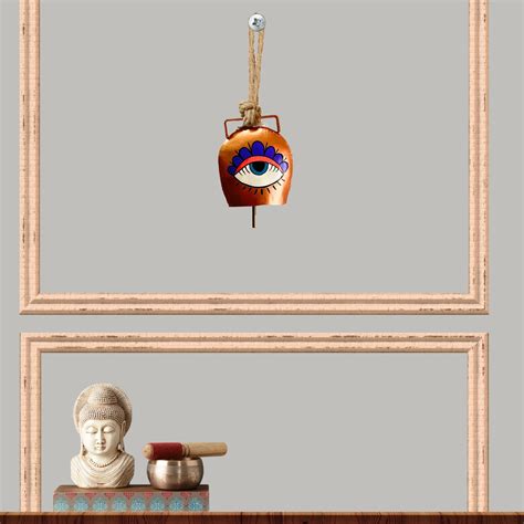 Designer Kesariya Evil Eye Bell for Wall Decor - Orange – JASMEY HOMES