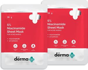 The Derma Co 5% Niacinamide Face Serum Sheet Mask With Niacinamide ...