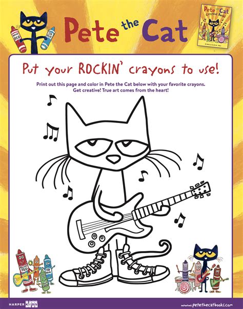 22 Pete The Cat Coloring Pages (Free PDF Printables) - Worksheets Library