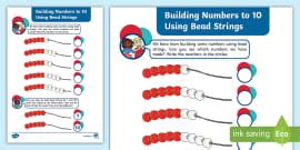 👉 Building Numbers Beyond 10 Bead String Cards