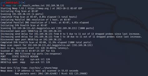 Nmap Output Examples 的图像结果
