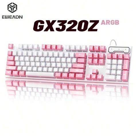 EWEADN GX320Z kabelgebundene Gaming-Tastatur, beleuchtet, mechanisches ...