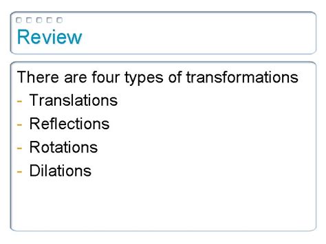 Image result for 4 Types of Transformations