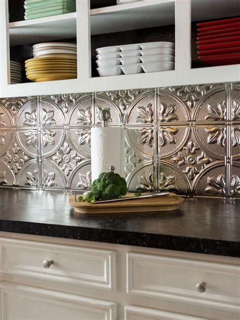 29 Cool & Cheap DIY Kitchen Backsplash Ideas (8) in 2020 | Tin tile ...