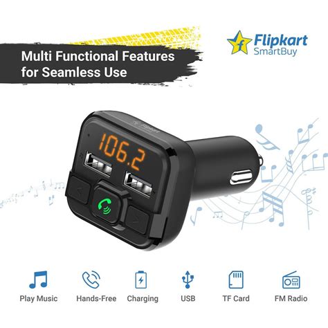 Flipkart SmartBuy v4.2 Car Bluetooth Device with Car Charger, FM ...
