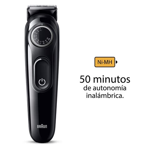 Recortadora de barba para hombre Braun Series 3 BT3410 con 50 minutos ...