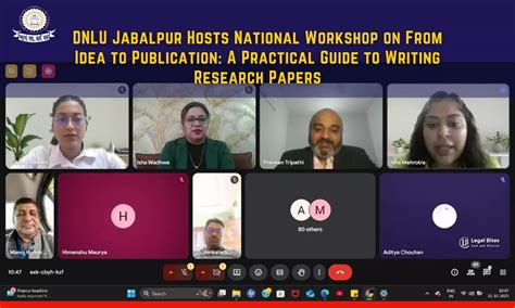 DNLU Jabalpur Hosts National Workshop on From Idea to Publication: A ...