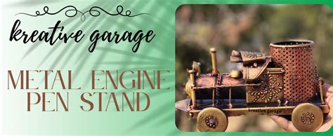KREATIVE GARAGE Engine Pen Stand/pencil holder/Antique Metal Pen Holder ...