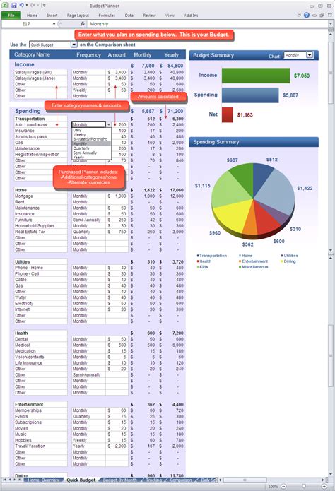 Excel Spreadsheet Budget Planner — db-excel.com