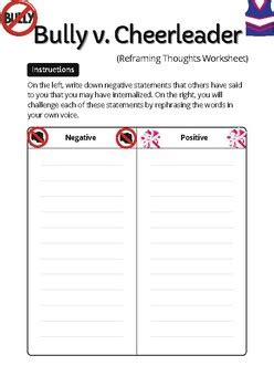 Image result for Cognitive Reframing Worksheet
