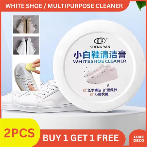 White Shoe Cleaner Multi-Purpose Cleaning and Stain Removal Cream ...