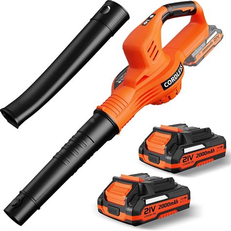 Amazon.com: Leaf Blower Cordless 21V Electric Cordless Leaf Blower with ...