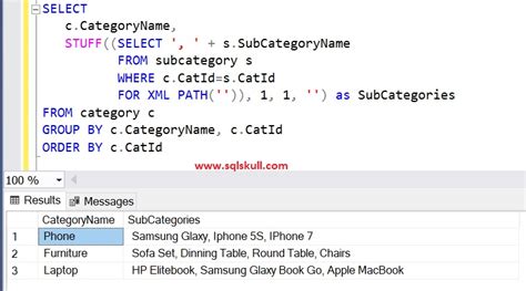 Image result for SQL Display Query in Multiple Row