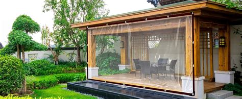 Telone Impermeabile Trasparente Con Occhielli, Materiale PVC Pieghevole Per Esterno, Impermeabile, Antistrappo E Antivento, Per Copertura Barca, Terrazza E Piante Da Giardino - Foto 4