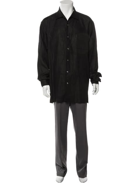 Ralph Lauren Purple Label Striped Long Sleeve Dress Shirt - Black Dress ...