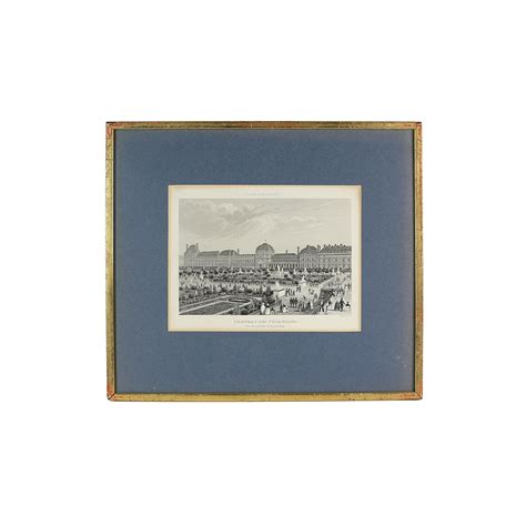 19THC FRENCH DAGUERREOTYPE PRINT CHATEAU DE TUILLERIES PARIS IN A THIN ...