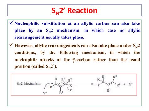 Reaction Mechanism of SNi, SN1’, SN2’, SN1cA and SN2cA reaction | PPTX