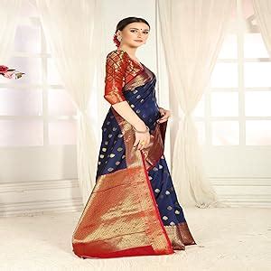 Buy COTTON SHOPY Woven Design Kanjivaram Silk Blend Banarasi Sarees ...