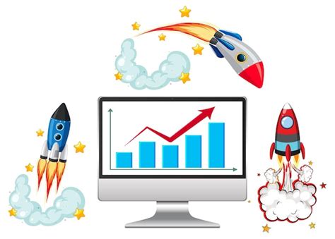 Rocket growth and success illustration | Free Vector