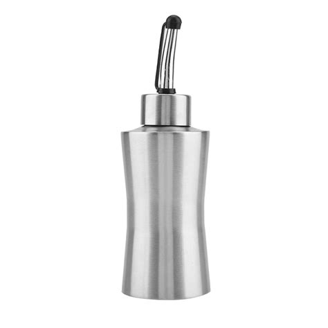 Stainless Steel Oil Bottle, 220ml Oil Containers Oil Dispenser Bottle ...