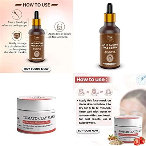 Buy TNW-THE NATURAL WASH TOMATO CLAY MASK & ANTI-AGEING FACE SERUM WITH ...