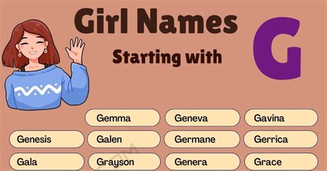 Girl Names that Start With G: 79 Popular, Trendy, Cute and Unique G ...
