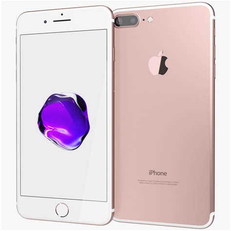 Apple iPhone 7 Plus Rose Gold 3D Model $39 - .3ds .fbx .max .obj - Free3D