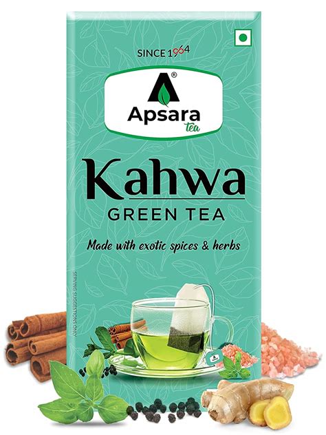 APSARA Detoxifying Kahwa Green Tea - 36 Tea Bags, Spiced Kashmiri Desi ...