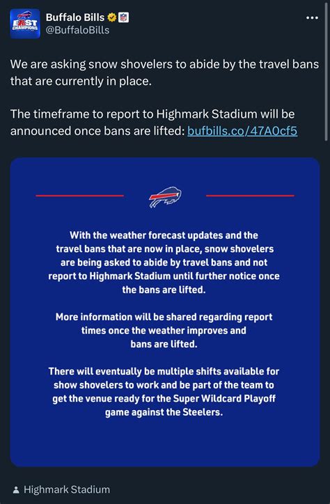 Snow-shovelers asked to abide by NY travel ban : r/buffalobills