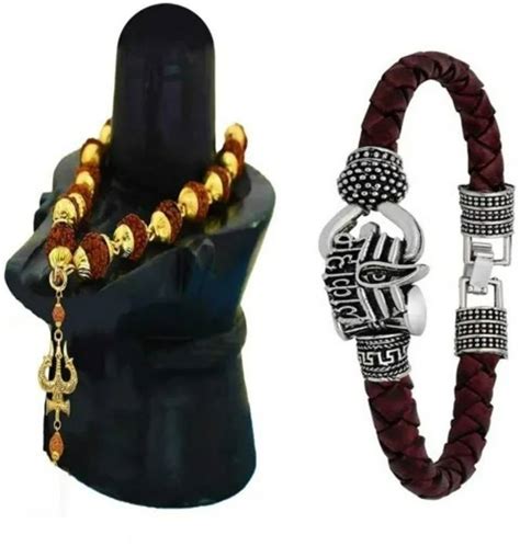 Third Eye Big trishul rudraksha mala with Mahakal panchmukhi rudraksha ...