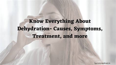 Dehydration - Causes, Signs and Symptoms, Treatment, and More | Sprint ...