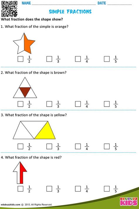 Image result for Common Fractions Worksheets