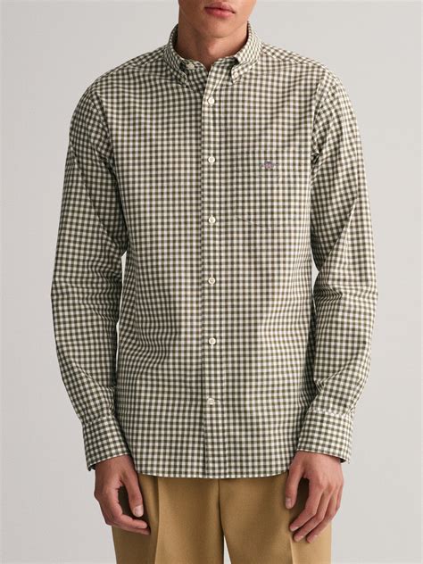 Shop Gant Green Fashion Checked Regular Fit Shirt Online – Iconic India